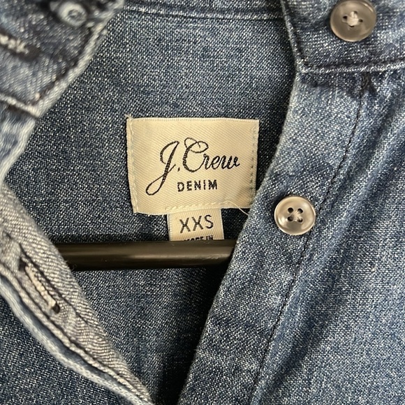 J Crew Denim Ruffleneck classic-fit boy shirt in chambray Size Xxs - Picture 5 of 11